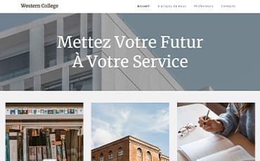 Educational site template to share courses, teaching resources, and online registrations.