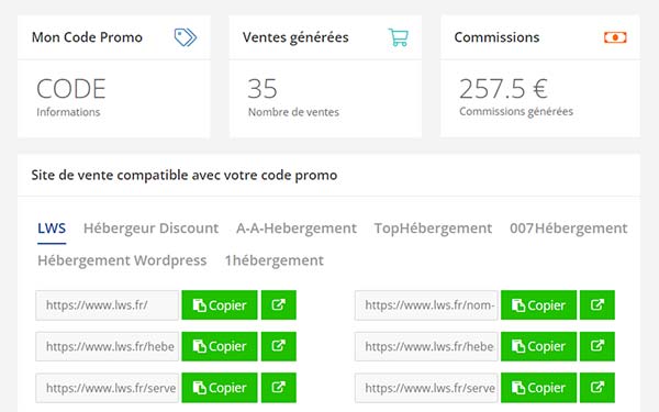 Codice promozionale affiliato